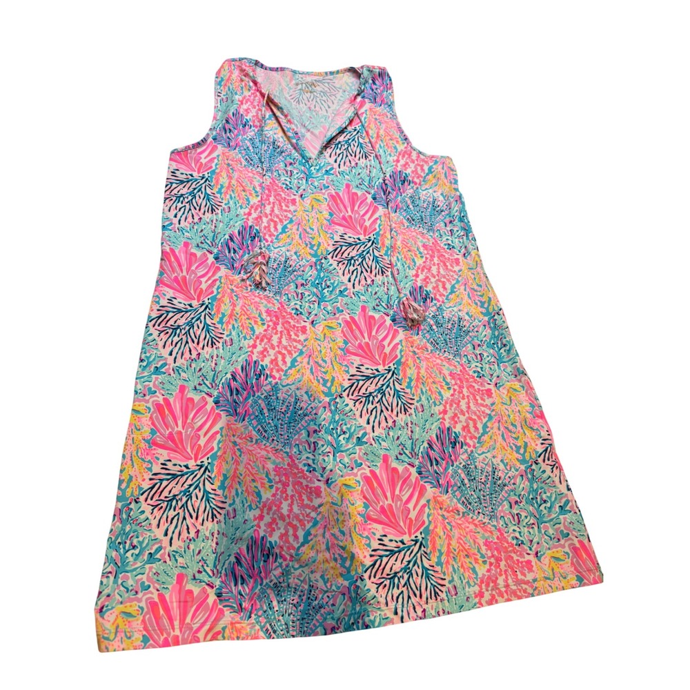 Lilly Pulitzer Colorful Coral Reef Print Sleeveless Dress Size S